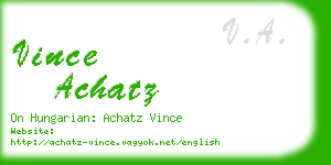 vince achatz business card